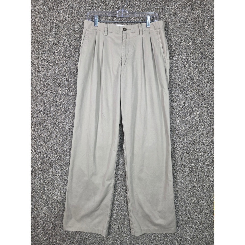 Dockers D3 Classic Fit Pants Mens 32x32 Tan Khaki Pleated Chino Trousers - Picture 1 of 10